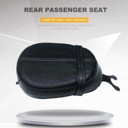 For Indian Scout Brown Black Rear Passenger Seat Pillion Cushion Pad 2015-2019 Scout Sixty