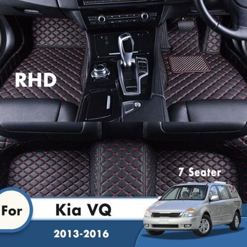 RHD Car Floor Mats For Kia VQ 2016 2015 2014 2013 7 Seater Carpets Custom Auto Styling Foot Pads Car Accessories Interior Rugs