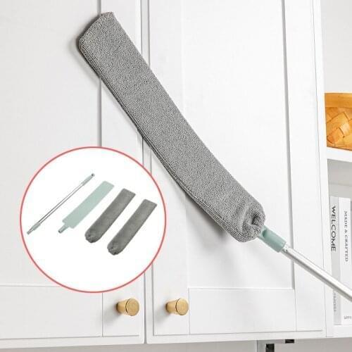 2PCS Long Crevice Dust Brush Telescopic Microfiber Dust Mites Cleaning Tools Artifact Cleaning Dust Household Cleaning Windows