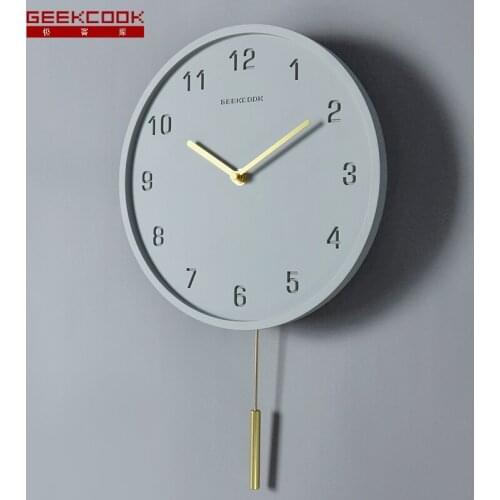 Modern Design 3d Creative Wall Clock Pendulum Clocks Wall Concrete Quartz Clock Living Room Swing Bedroom Wall Watch Clocks