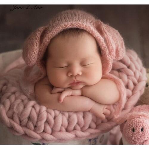 Puppy ears knitted hats for newborn boys girls baby hats for infant photos props childrens theme