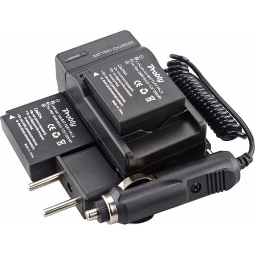 Probty 2Pcs DMW-BLG10 DMW BLG10 DMW-BLE9 DMWBLE9 BLE9E Camera Battery + Charger For Panasonic DMC-GF6 DMC-GF3 DMC-GF5 DMC-GX7