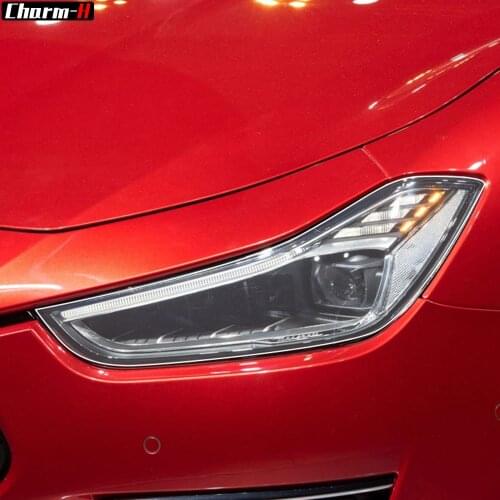 2 Pcs Car Headlight Protective Film Headlamp Transparent TPU Decal Sticker For Maserati Ghibl Levante Quattroporte Accessories