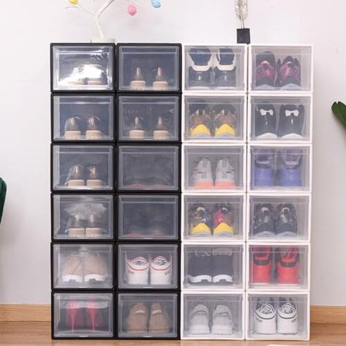 1Pcs Plastic Basketball Shoes Box Transparent Drawer Case Dustproof Container Storage Boxes for Sports Shoes