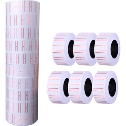 10 Rolls Self Adhesive Price Labels Paper Tag Sticker Single Row for Price Gun Labeller Grocery Office Supplies