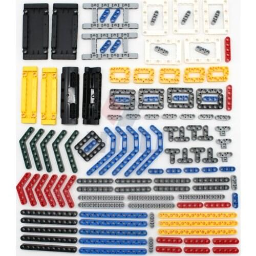 126PCS High-Tech Parts Multiple Panel Plate Liftarm Thick Building Blocks Set MOC Mechanical Car Helicopter Accessory Bricks Toy