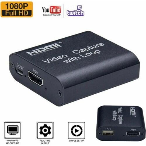 20set 1080P 4K HDMI Video Capture Device HDMI To USB 2.0 Dongle Game Record Live Streaming Broadcast Local Loop Out