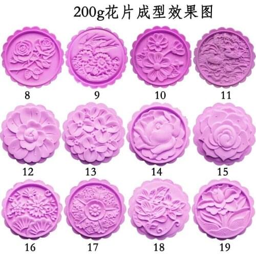 200g round shape mix design Mooncake mung bean cake Molds mould with 4 Stamps plastic hand pressure , 50sets/lot