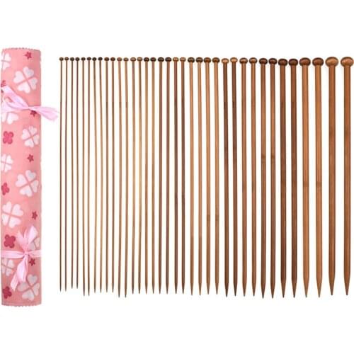 36Pcs/Lot Bamboo Knitting Needles For Beginner & Professional Sweater Yarn Handle Crochet DIY Knitting Weave Crafts Tools 2-10mm