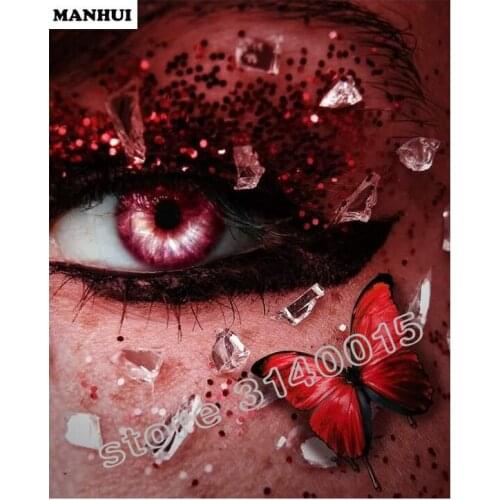 Diy Diamond painting Eye butterfly 3D square drill Diamond mosaic pasted full cross stitch Crafts Home Decoration ABC357