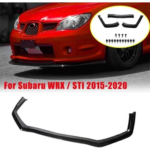 Car Front Bumper Splitter Lip Chin Spoiler Diffuser Bumper Body Kits Protector Guard Cover For Subaru WRX STI 2015-2020