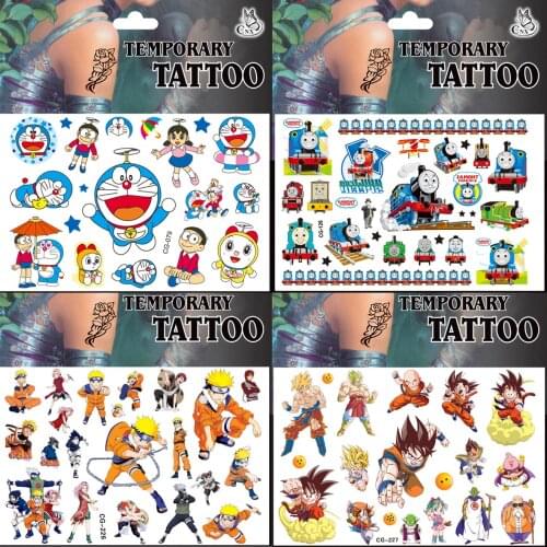 Children Cartoon Temporary Tattoo Stickers Kindergarten Reward Paste Painting Fashion Anime Water Transfer Stickers