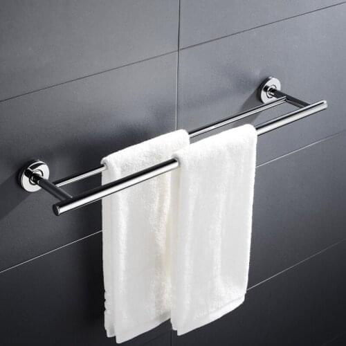 Double Towel Bar Stainless Steel Towel Rod Towel Rack for Bathroom Kitchen Towel Holder Wall Mount