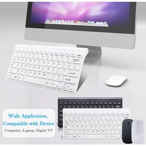 Elisona 2.4 GHz Wireless Keyboard and Mouse Set Ultra Slim Keyboard with Number Pad Mini Key board for Desktop PC Laptop