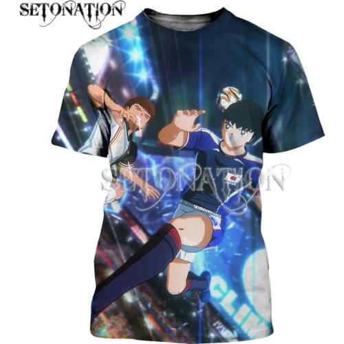 Captain Tsubasa men/women New fashion cool 3D printed t-shirts casual Harajuku style tshirt streetwear tops dropshipping