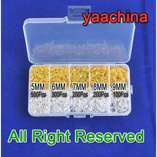 Hot Sale Original Part 2600 PCS Open Ring Gold/Silver Color Wide Size 5-9MM Jewelry Making Component Accessories Promotion