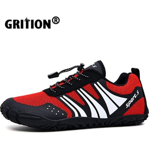 GRITION Couple Wading Sandals Outdoor Quick Drying Light Beach Hiking Mens Summer Shoes Flat Trekking Casual Fashion Black 2020