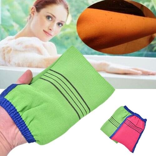 Korea Tape Back Brush Scrub Gloves Exfoliating Body Towel Massage Shower Scrubber Exfoliating Sponge Wash Bath Gloves