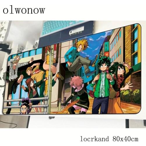 My Hero Academia mouse pad 80x40cm Personality mousepads gaming mousepad gamer Boy Gift personalized mouse pads keyboard pc pad