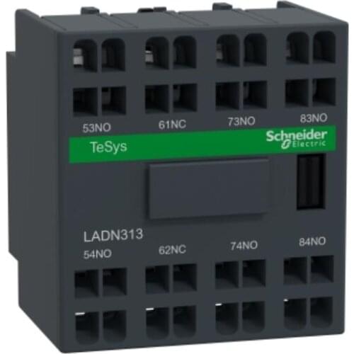 LADN313 Auxiliary contact block, TeSys D, 3NO + 1NC, front mounting, spring terminals