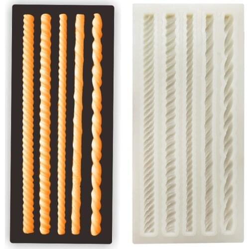 2020 Hot Small Pearl Silicone Fondant Mold Braided Rope Cake Edge Decoration Tool DIY Chocolate Kitchenware Baking Tools