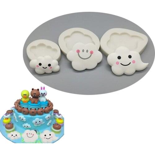 Luyou 3pcs/set 3D Cloud silicone mold fondant mold cake decorating tools Sugar craft chocolate gumpaste mold FM1442