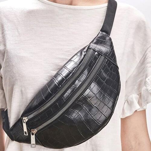 Fashion New Women Crocodile Pattern Waist Bag Fanny Pack Pouch Sport Belt Hip Chest Crossbody Shoulder Purse