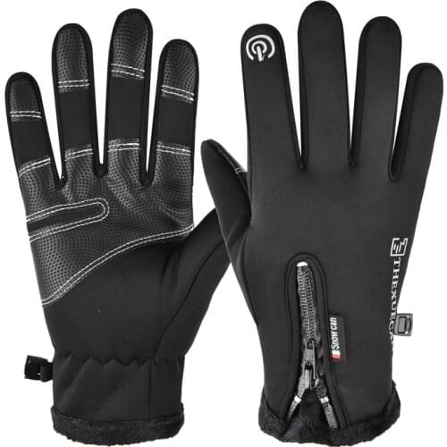 Tumn Gloves for Men Winter Velvet Ski Warm Women Touch Screen Non-Slip Windproof Waterproof Sports Run Cycling Hiking Gloves