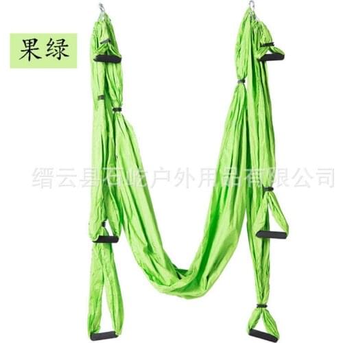 WHole sale 10pcs/lot LARGE BEARING Flying Yoga Swing Sling Hammock Trapeze Gym Aerial Inversion Tool Size 2.5x1.5M