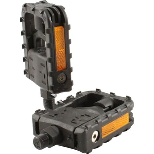 Mountain Bike Pedals Durable Nylon Fiber Bicycle Platform Pedals for Folding Bike Road Bike Parts Black