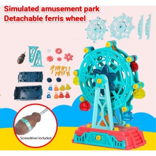 Mini Blocks Ferris Wheel Toys A Carousel Plastic Assembly Blocks Children Toy Educational DIY Architecture Model Toys