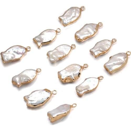 Natural Freshwater Pearl Pendants irregular shape Charms Pendants For jewelry making DIY Necklaces Bracelet earrings Accessories