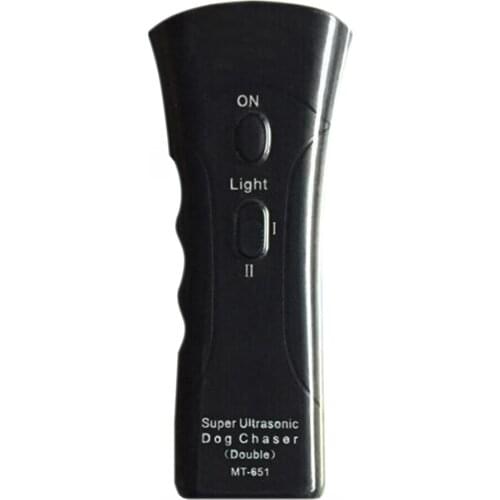 Portable Ultrasonic High Power Drive Dog Repeller Outdoor Training Dog Chaser Animal Repeller Device Black