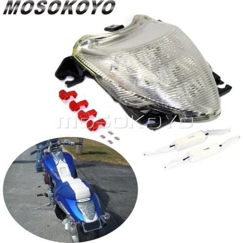 Clear Motorcycle Rear Tail Lights Brake Turn Signals Integrated LED Light For Suzuki Boulevard M109R M1800R VZR1800 2006-18 2019