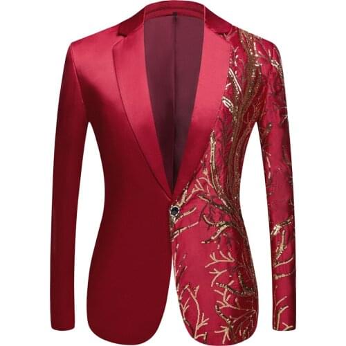 Men Cool Laser Royal Red Jacket Custom Made Party Super Star Stage Costume Male Fashion Casual Hip Hop Coat