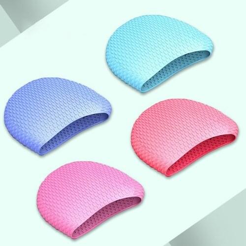 Men Women Silicone Swimming Cap Classic Delicate Texture Swimming Cap PU Waterproof Protect Ears Long Hair New Arrival