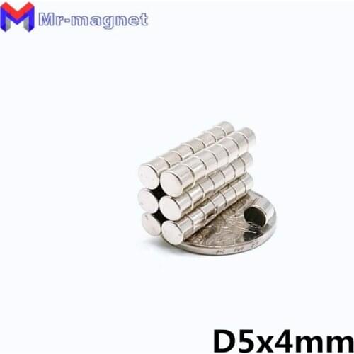 500pcs 5x4mm magnet 5x4 Super strong neo neodymium magnets D5x4mm, 5mm x 4mm super poewful rare earth neo magnet d5*4