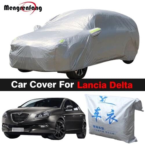 Outdoor Car Cover For Lancia Delta Auto Anti-UV Sun Shade Rain Snow Fog Protection Cover Dustproof