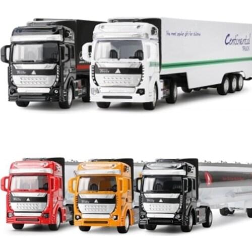 High Simulation Diecasts & Toy Vehicles Car Styling Container Truck Alloy Truck Model kids Gift Pull Back Toys