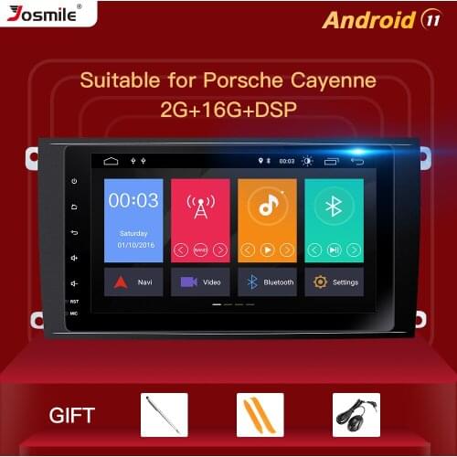 1 Din Android 11 Car Multimedia Player For Porsche Cayenne GTS 2003-2010 GPS Navigation CDRadio Audio DVD Stereo Head unit DSP