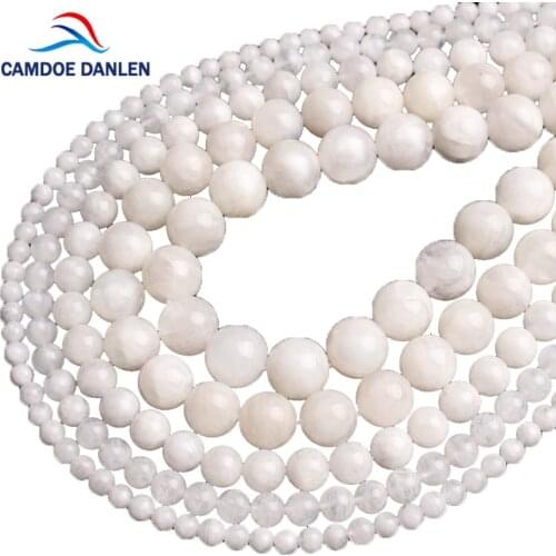 CAMDOE DANLEN 100% Natural Precious Gem stone Moonstone Moon Stone Round Beads 4/6/8/10/12mm Fit DIY Charms For Jewelry Making