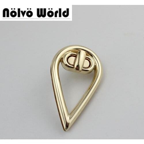 20sets 10sets Light Gold Color Purse Handmade Twist Turn Lock DIY Purse Bag Handbag Clasps Squared Water droplets shape Locks