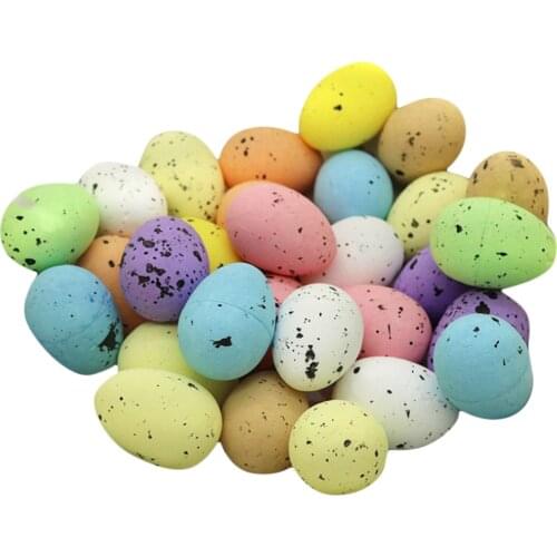 30pcs Mixed Easter Eggs Simulation Easter Egg Basket Game Party Ornament