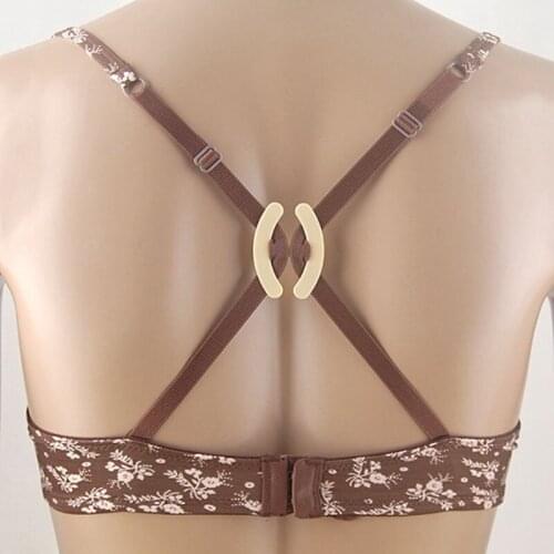 5pcs/lot Wedding Bra Straps Bra Clip Buckles Shadow-Shaped Buckle Conceal Clear Cleavage Bra Extender Holders Accessories E0008