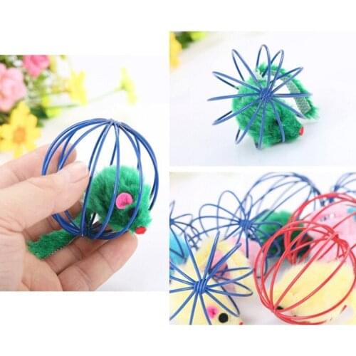 5PCS Random Color Legendog Cat Ball Toy Hollow Mouse in Ball Design Kitten Play Ball Cat Jingle Ball Interactive Training Toys