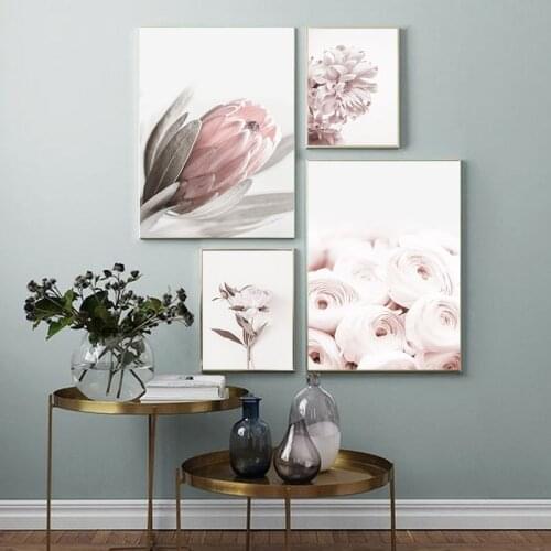 DIY 5D Diamond Painting Pink Rose Flower Poster Nordic Style Full Square/Round Diamond Embroidery Cross Stitch Mosaic room Deco