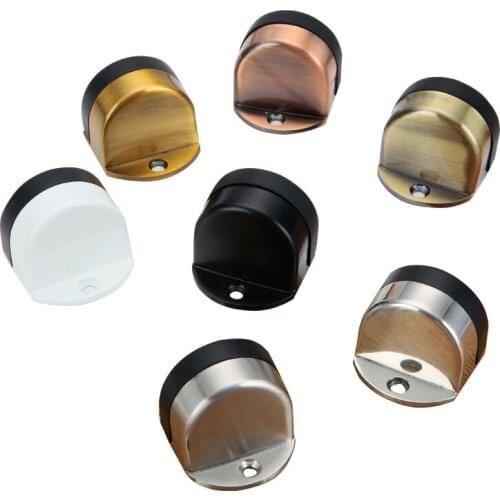 Stainless Steel Dual-use Door Stopper Door Holders Catch Floor Mounted Nail-free Door Stops Sticker Door Stop
