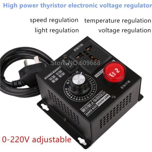 4000W Electronic Regulator Digital Control thyristor For fan motor Electric drill fan speed governor thermostat AC220V 4KW