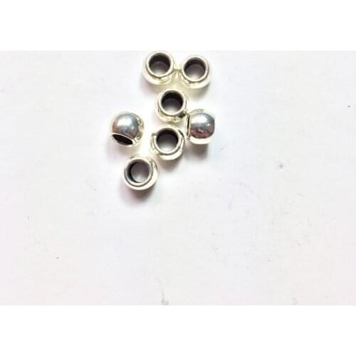 Eruifa 30pcs 5mm Nice Burnished Silver big hole Beads Zinc Alloy necklace,earring bracelet jewelry DIY handmade