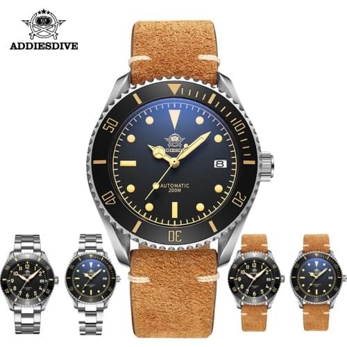 ADDIESDIVE Watch Men My H9 Mechanical Wristwatch Self Wind NH35A Diver Watches 200m Sapphire Crystal Glass Mens Luxury Watch